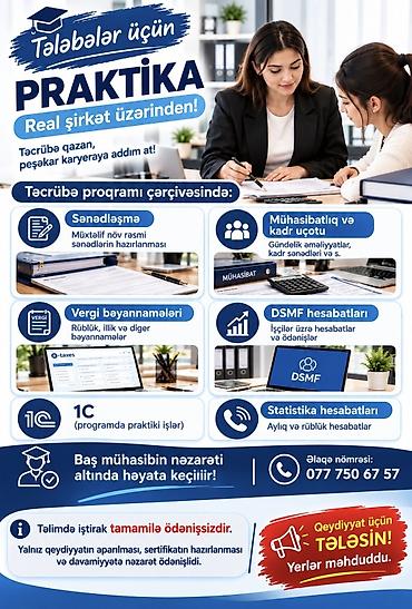 Mühasibat, 1C, Diplom, sertifikat