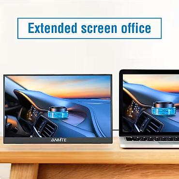 monitor stand: ANMITE 15.6" portativ monitor - Ekran: 15.6 düym, IPS panel - Həll — 5