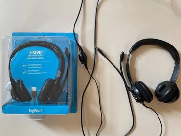 sunursuz nausnik ler: İşlənmiş Simli Qulaqcıqlar, Logitech, rəng - Qara