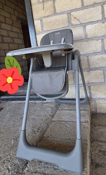 Yemək masaları, oturacaqları: Kidilo uşaq yemək stulu - Rəng: boz - Geniş, çıxarılan və yuyula — 1