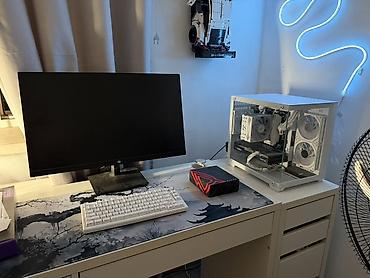 pc case: Игровой ПК с прозрачной боковой панелью + монитор и клавиатура с — 1