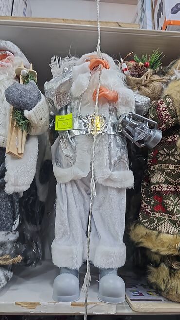 Yeni il oyuncaqları və bəzəkləri: Məhsul kodu sm-510018 Hündürlük 30 cm Şaxta baba kukla mişkası Diqqət — 5