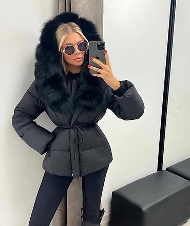 north face patike muske: Ženska zimska jakna sa bogatim krznenim okovratnikom i kapuljačom - — 3