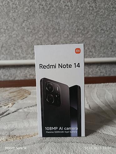 Redmi, Redmi Note 14, Б/у, 256 ГБ, цвет - Черный, 2 SIM