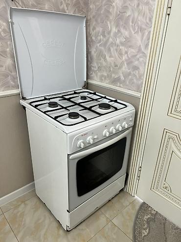 baking oven: Газовая печь, Gefest, Б/у, Напольная, цвет - Белый — 1