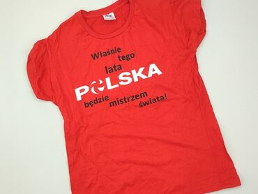 białe t shirty z czerwonem napisem: T-shirt damski, JHK, L