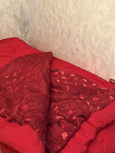 qandal sekilleri: Qırmızı yun yorğan dəsti - Material: qalın, yumşaq dolğu; üst qat — 2