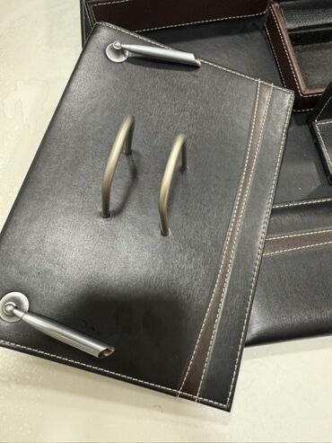 Masaüstü dəstlər: Ofis üçün dəri masaüstü təşkilatçı dəst – OFICA - Material: süni/dəri — 4