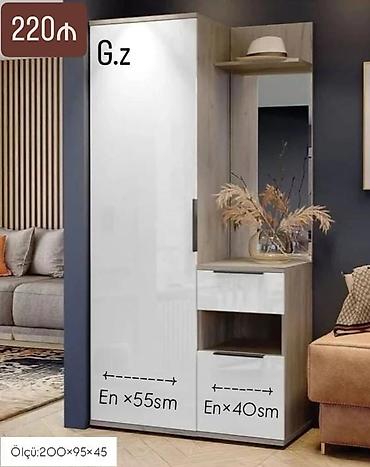 guzgu salon: Dəhliz üçün çoxfunksiyalı dolab-komod komplekti. Xüsusiyyətlər: - — 1