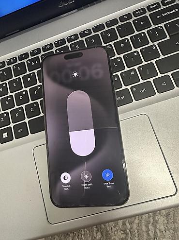 блок айфон: IPhone 15 Pro Max, Б/у, 256 ГБ, Natural Titanium, Зарядное устройство, Коробка, 85 % — 3