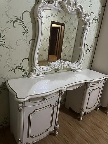 Туалетные столики: Туалетный столик, С зеркалом, цвет - Бежевый, МДФ — 5