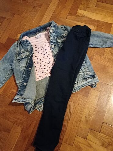 crop top majice za decu: Komplet: Jakna, Pantalone, Majica, 110-116