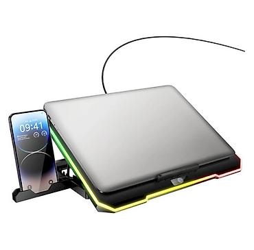study lamp: Охлаждающая подставка для ноутбука Hoco DH19 Cool RGB - Эффективное — 6
