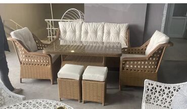 Bağ divan və kreslo dəstləri: Bag mebilleri hesir toxunma Qiymet 1ci madele aiddir Divan kreslolar — 14