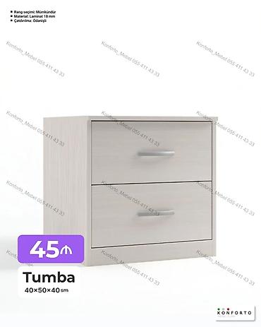 Ev və bağ: Tumba – 40×50×40 sm - İki çekmecəli, kompakt dizayn - Material: 18 mm — 1