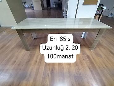 embawood ofis mebelleri: Uzun, dayanıqlı masa - Ölçülər: uzunluq 2.20 m, en 85 sm - Material — 1