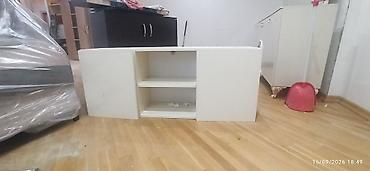 iskaf: Ağ rəngli aşağı hündürlüklü TV/komod tipli dolab - Material — 3