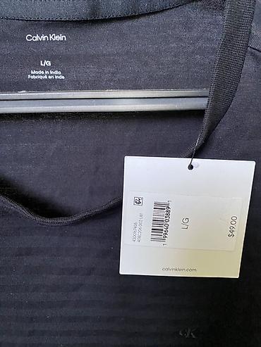 Эркектер кийими: Эркектердин футболкасы, L, Calvin Klein, Жаңы, түсү - Кара, Өзү алып кетүү — 2