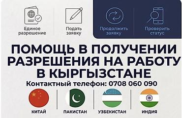 узбекистан: Услуга: помощь в получении разрешения на работу в Кыргызстане. Виза в — 1