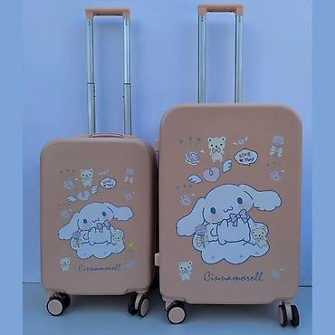 Putni koferi i torbe: Kofer za putovanja – Cinnamoroll dizajn, ružičasta boja - Tvrda — 23