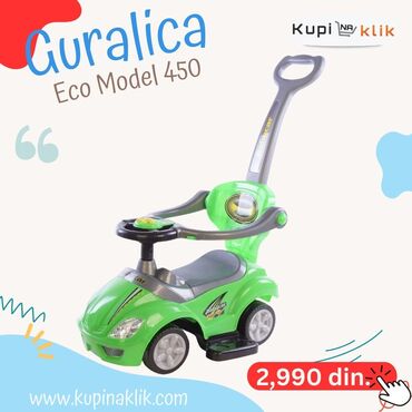 Dečiji električni automobili: Guralica Eco Model 450 – 3 u 1 dečje vozilo - Višenamenska guralica — 7