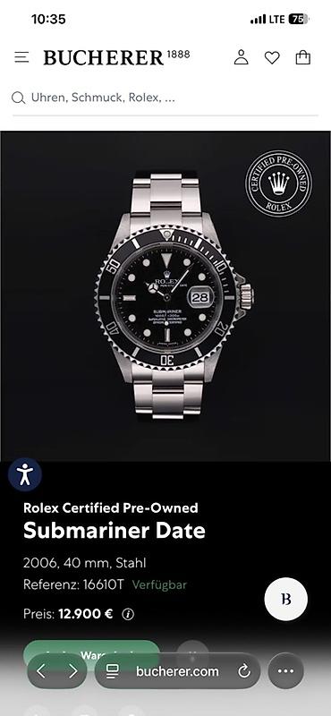 ролекс субмаринер: Rolex Submariner Date — сертифицированные Pre‑Owned часы Люкс реплика — 1