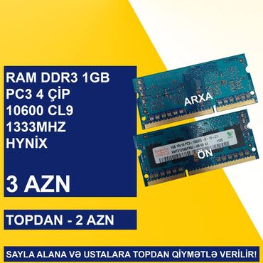 Operativ yaddaş (RAM): Notebook üçün Ramlar (DDR2/DDR3/DDR4) SAYLA ALANA VƏ USTALARA TOPDAN -da lalafo.az — 15 Operativ yaddaş (RAM): Notebook üçün Ramlar (DDR2/DDR3/DDR4) SAYLA ALANA VƏ USTALARA TOPDAN — 15