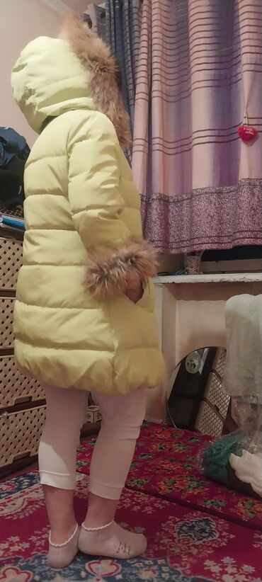 длинное трикотажное платье с капюшоном: Женский зимний пуховик с капюшоном - Цвет: светло‑лимонный