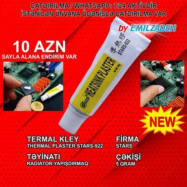 Masaüstü kompüterlər və iş stansiyaları: Termal Yapışqan "Stars-922 5 qram" ÜNVANDAN GÖTÜRƏNƏ ENDİRİM VAR!!!