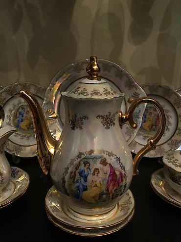 çay servisi: Çay dəsti, rəng - Ağ, Madonna, 6 nəfərlik, Çexiya — 3