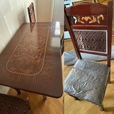 sederek stol stul: Прямоугольный стол, 6 стульев
