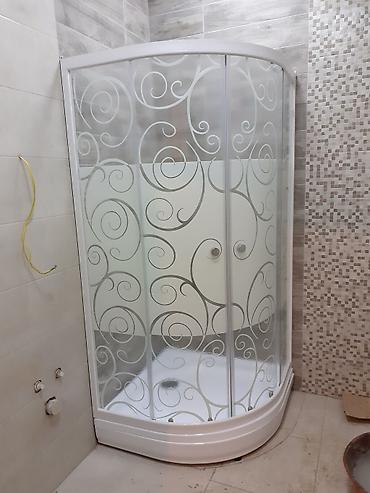 Duş kabinaları, arakəsmələr: Yeni Üstü açıq kabina, Düzbucaqlı, Ödənişli çatdırılma — 27