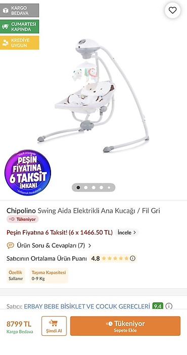 qız mebeli: Uşaq üçün elektrlı beşik-swing kreslosu - Rahat, yumşaq oturacaq və — 5