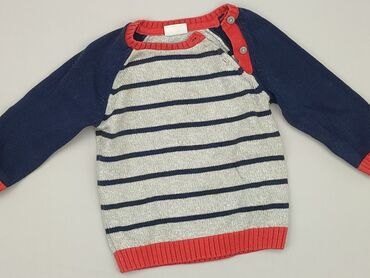 kombinezon biały w czarne paski: Sweater, F&F, 6-9 months, condition - Good