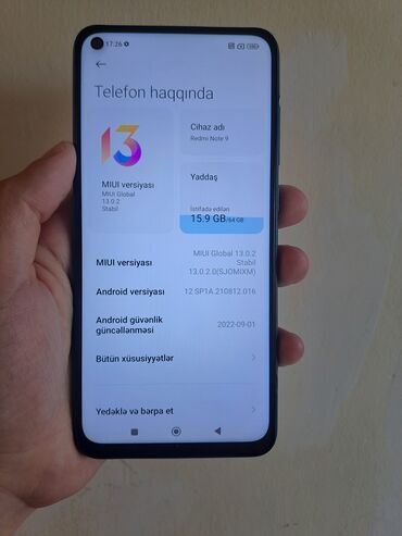 Redmi Note 9, 64 ГБ, цвет - Зеленый, Отпечаток пальца, Две SIM карты, Face ID