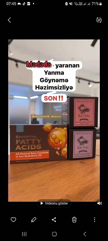Красота и здоровье: Məhsul: Essential Fatty Acids + Baikal bitki tərkibli kompleks — 1