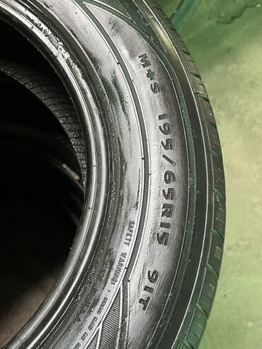меняю доплатой мне: Шиналар 195 / 65 / R 15, Жай, Колдонулган, Комплект, Жеңил унаалар, GoodYear