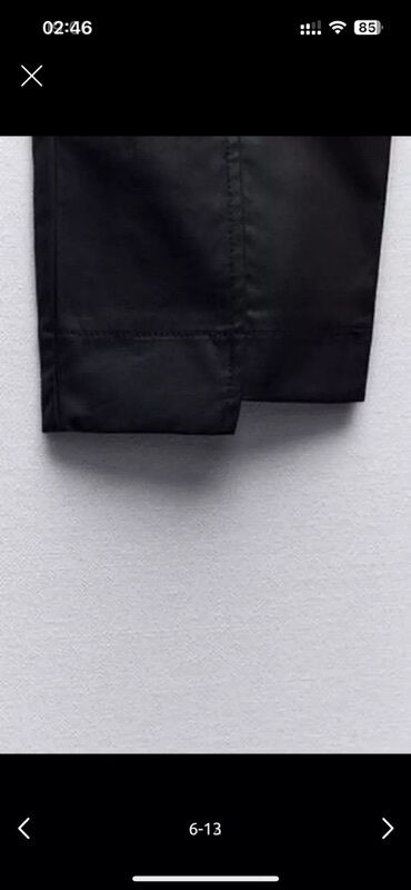 Heykəlciklər: Zara deri görünümlü, düz biçimli şalvar. S razmerdir ama Oversize — 7