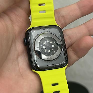 чехол на 7: Apple Watch Series 7, 45 мм (алюминий), цвет корпуса — тёмно-синий — 3