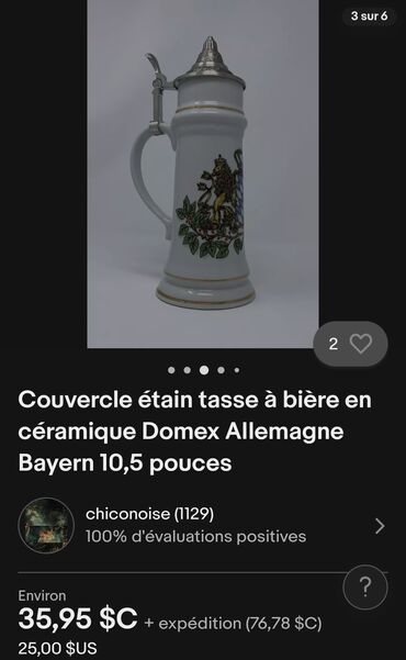 Čaše: Vintaz nemacka porcelanska krigla. Krigla je perfektna na lalafo.rs — 3 Čaše: Vintaz nemacka porcelanska krigla. Krigla je perfektna — 3