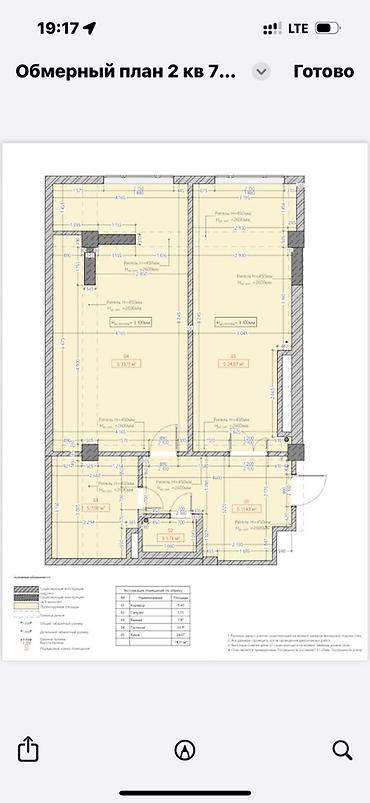 avenue: 2 комнаты, 78 м², 12 мкр Элитка, 9 этаж, ПСО (под самоотделку) — 2