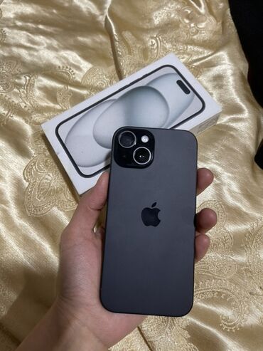 айфон 15 новый: IPhone 15, Б/у, 128 ГБ, Черный, Коробка, 89 %