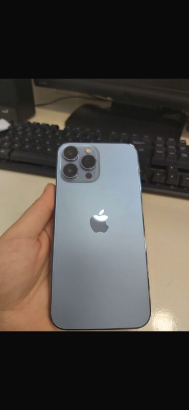 iphone pro max 13 dubai: IPhone 13 Pro Max, 128 GB, Sierra Blue, Barmaq izi, Face ID, Sənədlərlə