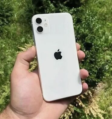 iphone телефон 11: IPhone 11, Колдонулган, 64 ГБ, White Titanium, Заряддоочу түзүлүш, Каптама, 72 %