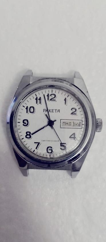 kohnə qol saatlari: Raketa mexaniki qol saatı - Klassik ağ siferblat, iri ərəb rəqəmləri — 1