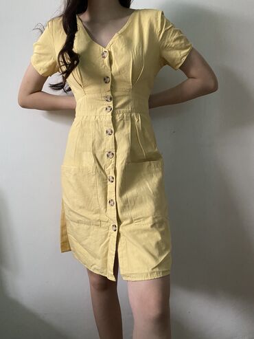 женское платье для верховой езды: S (EU 36), цвет - Желтый