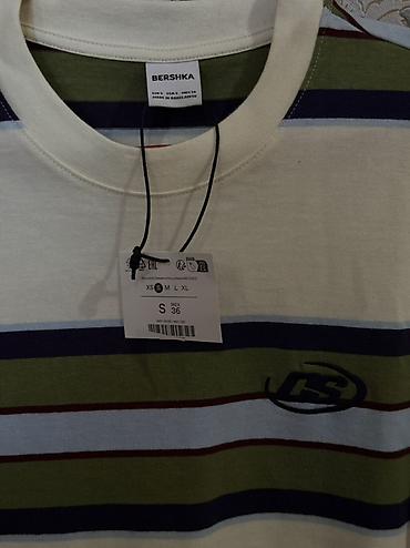 Kişi geyimləri: Futbolka, Bershka, S, rəng - Ağ — 3