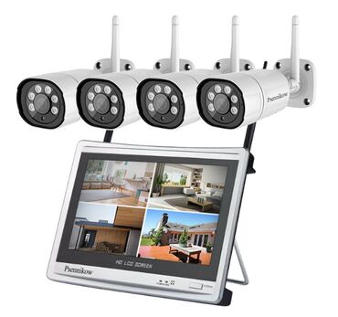 блок питания для видеонаблюдения: Видеокамера Psenmikow, состоящий из 4 беспроводных IP-камер и