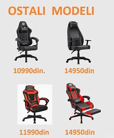 Kancelarijske stolice: Gaming stolica Defender – crno/crvena - Ergonomski dizajn sa visokom — 4