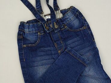woskowane spodnie bezowe: Denim pants, Baby club, 12-18 months, condition - Perfect